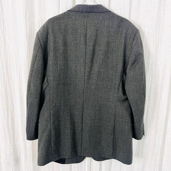 Fenzia Gray 100% Italian Worsted Wool Euromoda 3 Button Blazer Sport Coat - 44S - Picture 7 of 10